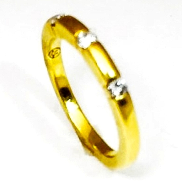 18K Mikimoto Yellow Gold Diamond Wedding Band - Picture 3 of 7